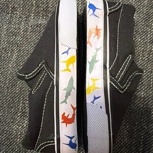 US Sports Shark Slip On Canvas Sneakers Shoes Baby Toddler 7